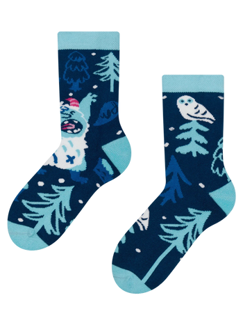Vrolijke warme kindersokken Forest Yeti