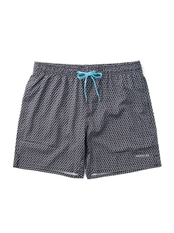 Vrolijke zwemshorts voor heren Grijs geometrie