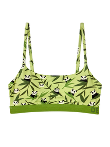 Vrolijke damesbralette Panda's en bamboe