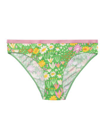 Vrolijke damesslips Bloementuin