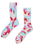 Geribbelde sokken Funky bloemen
