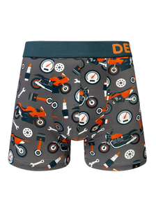 Vrolijke herentrunks Motorrijder