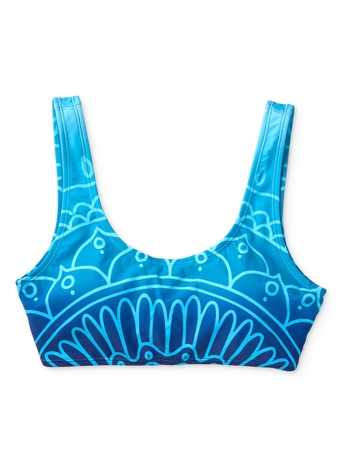 Vrolijke sportbikinitop Aqua mandala