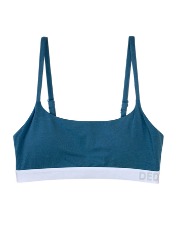 Diep groenblauwe modal damesbralette