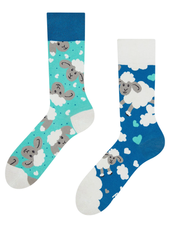 Vrolijke sokken Schapen en wolken