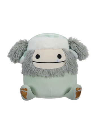 Squishmallows Evita de grijze bigfoot met trappershoed, 20 cm