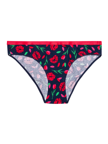 Vrolijke damesslips Tulpen en kussen