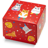 Vierkante geschenkdoos Dansende hamsters