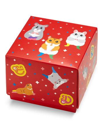 Vierkante geschenkdoos Dansende hamsters