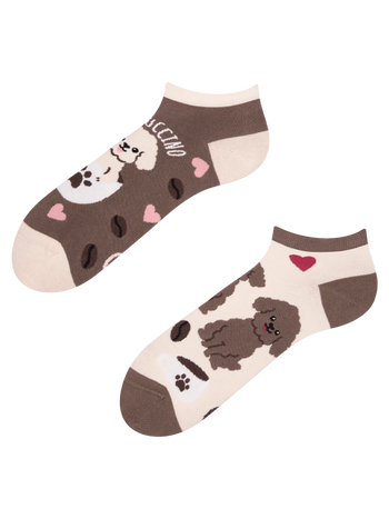 Vrolijke enkelsokken Puppuccino