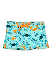 Vrolijk elastisch zwemshort voor kinderen Zeekrab