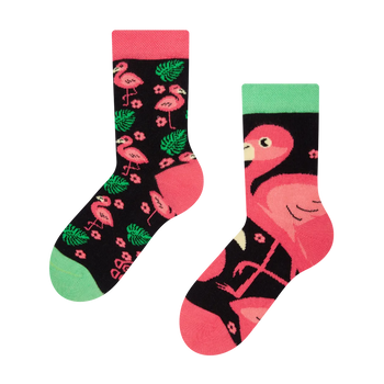 Vrolijke kindersokken Flamingo's