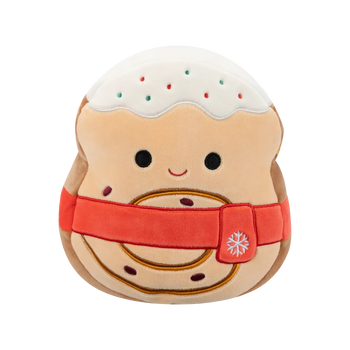 Squishmallows Davey de kaneeltoast met rode sjaal, 20 cm