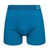 Smaragdgroen-blauw trunks voor heren met patroon