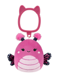 Squishmallows sleutelhanger Marcelina de frambozen vlinder, 9 cm
