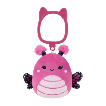 Squishmallows sleutelhanger Marcelina de frambozen vlinder, 9 cm