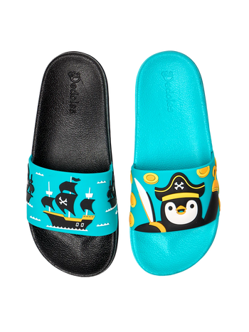 Vrolijke sliders voor kinderen Piratenboot