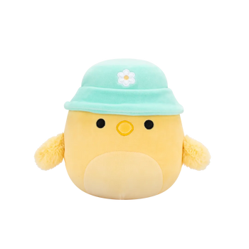 Squishmallows Triston de gele kuiken met mint emmerhoed, 20 cm