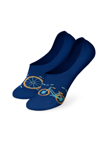 Vrolijke no-show sokken Oranje fiets