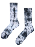 Zwarte tie-dye geribbelde sokken